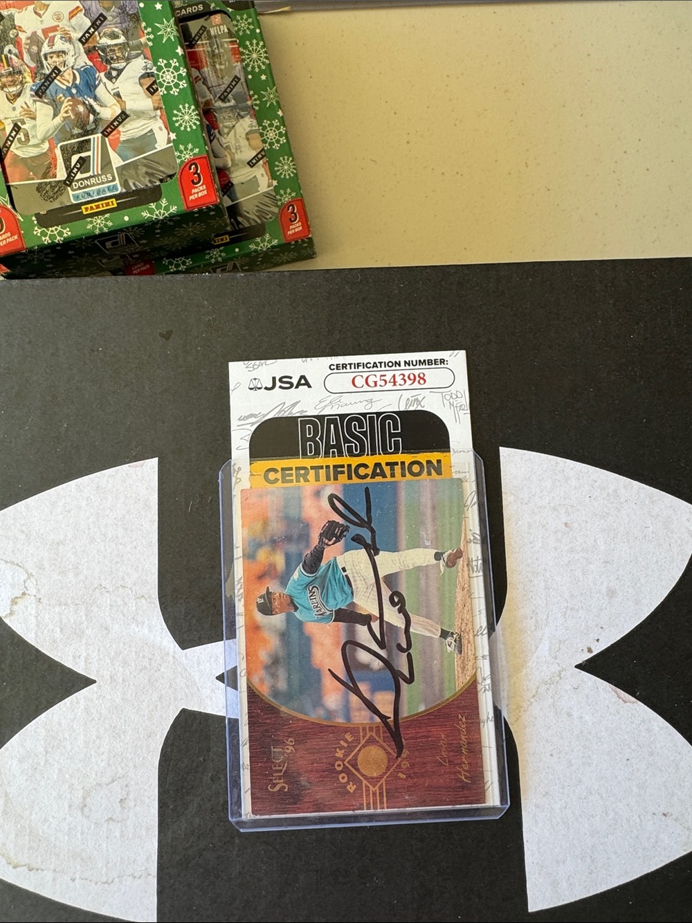 Signed Baseball Card in Protective Holder - Black